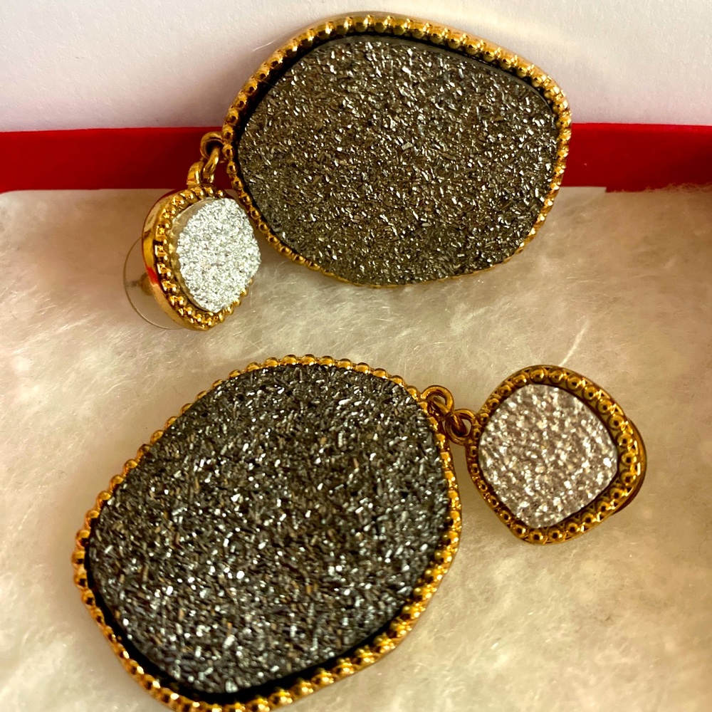 Abstract geo drop earrings